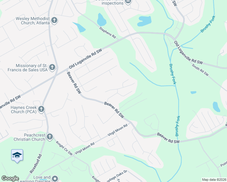 map of restaurants, bars, coffee shops, grocery stores, and more near 1388 Tumblerock Court in Loganville