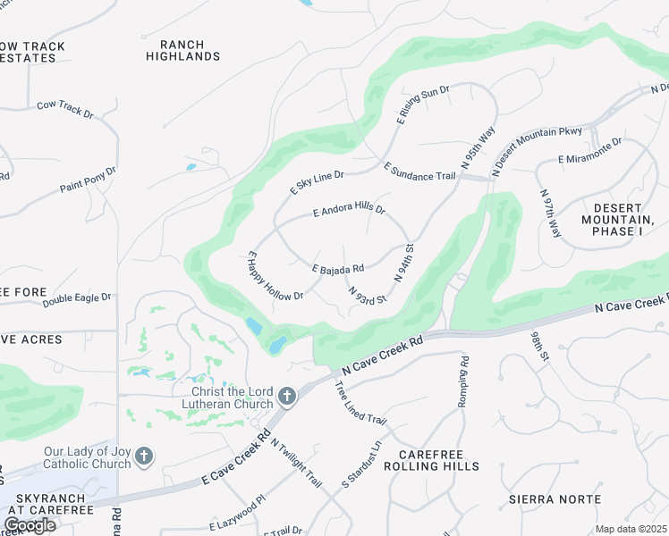 map of restaurants, bars, coffee shops, grocery stores, and more near 37750 North 93rd Street in Scottsdale