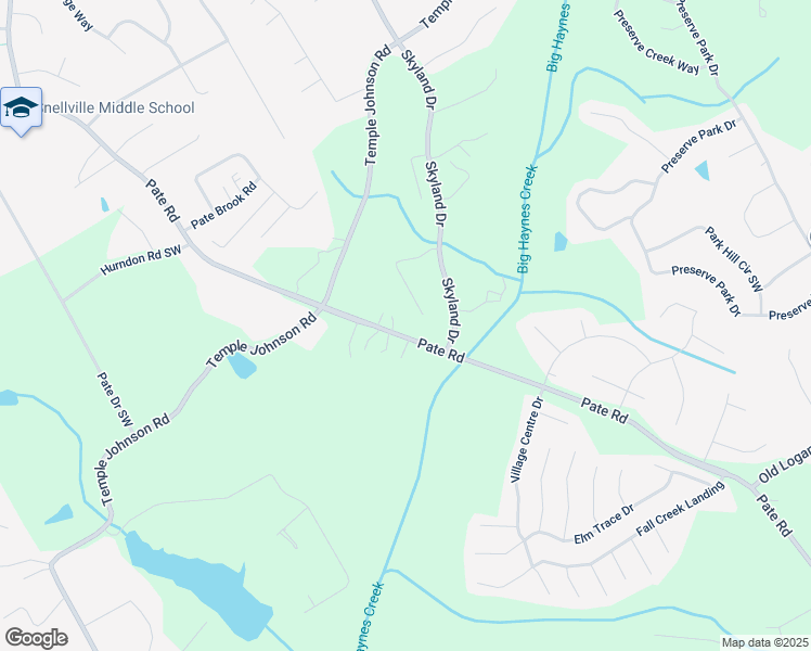 map of restaurants, bars, coffee shops, grocery stores, and more near 3590 Pate Road in Snellville