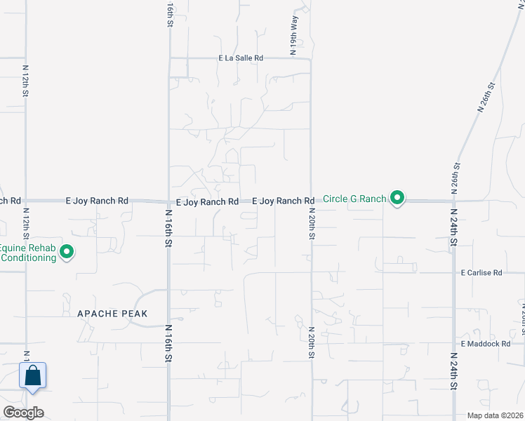 map of restaurants, bars, coffee shops, grocery stores, and more near 1815 East Joy Ranch Road in Phoenix