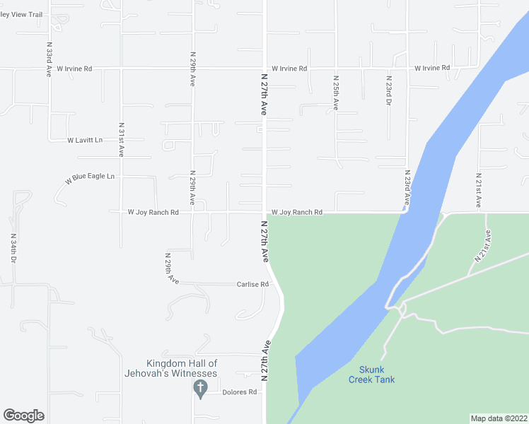 map of restaurants, bars, coffee shops, grocery stores, and more near 27th Avenue in Phoenix