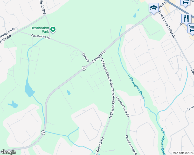 map of restaurants, bars, coffee shops, grocery stores, and more near 216 Chad Lane in Loganville