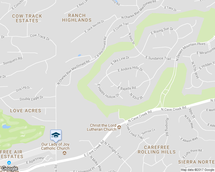 map of restaurants, bars, coffee shops, grocery stores, and more near 9197 East Bajada Road in Scottsdale