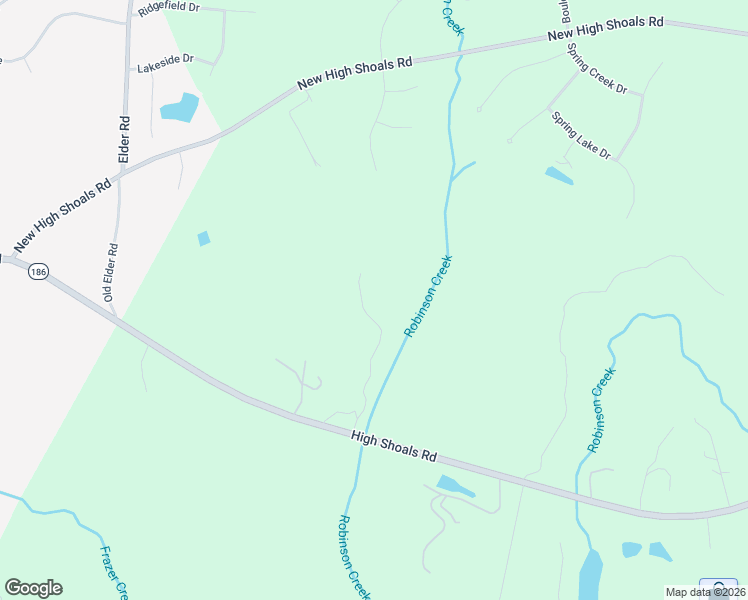 map of restaurants, bars, coffee shops, grocery stores, and more near 5151 High Shoals Road in Bishop