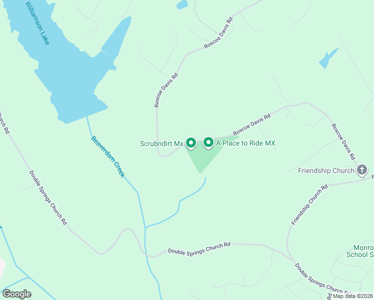 map of restaurants, bars, coffee shops, grocery stores, and more near 951 Roscoe Davis Road in Monroe