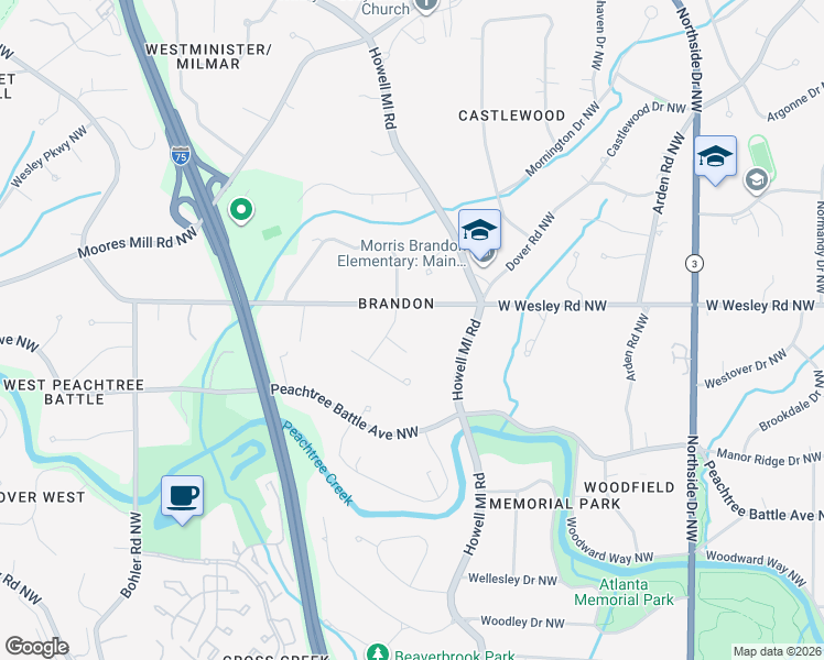 map of restaurants, bars, coffee shops, grocery stores, and more near in Atlanta