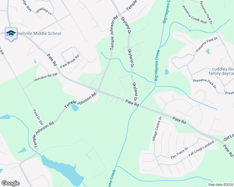 map of restaurants, bars, coffee shops, grocery stores, and more near 3580 Pate Road in Snellville