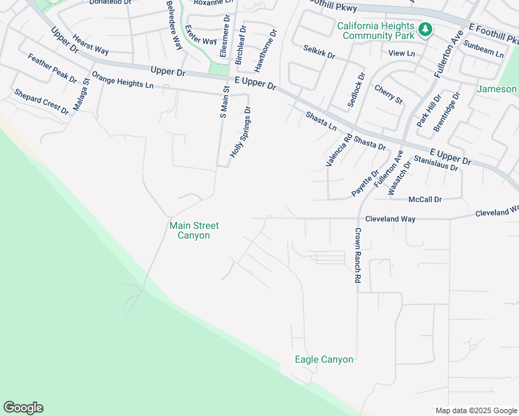 map of restaurants, bars, coffee shops, grocery stores, and more near 423 Cleveland Way in Corona