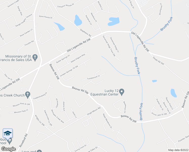 map of restaurants, bars, coffee shops, grocery stores, and more near 1351 Tumblerock Court in Loganville
