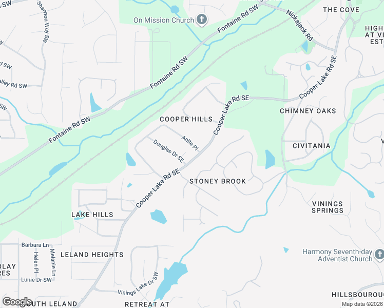 map of restaurants, bars, coffee shops, grocery stores, and more near 171 Douglas Drive Southeast in Mableton