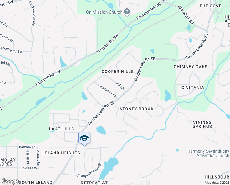 map of restaurants, bars, coffee shops, grocery stores, and more near 171 Douglas Drive Southeast in Mableton