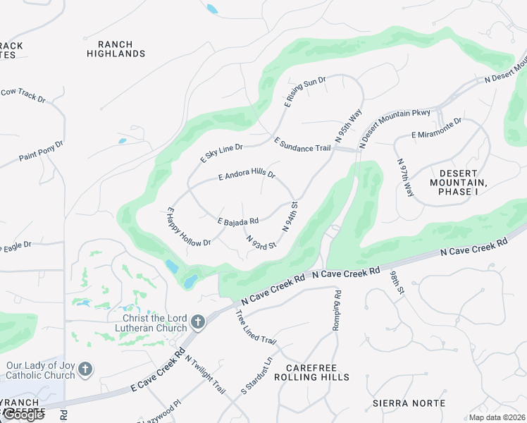 map of restaurants, bars, coffee shops, grocery stores, and more near 9332 East Bajada Road in Scottsdale