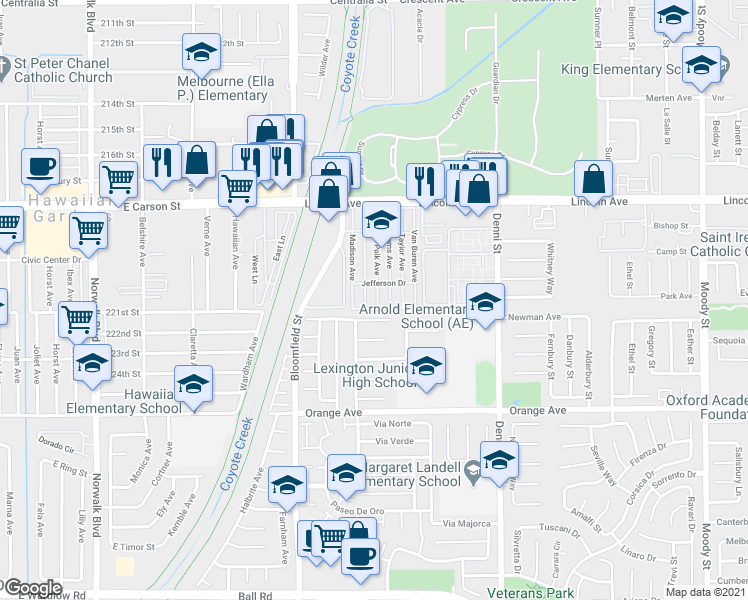 map of restaurants, bars, coffee shops, grocery stores, and more near 4143 Cheshire Drive in Cypress