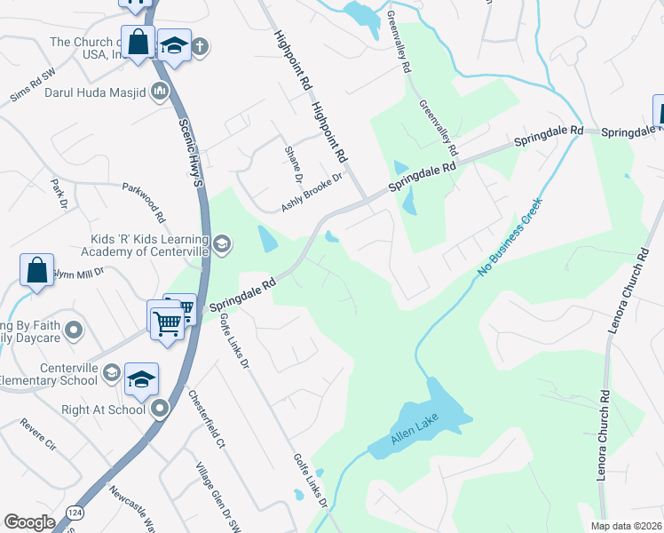 map of restaurants, bars, coffee shops, grocery stores, and more near 3056 Boulder Creek Road in Snellville