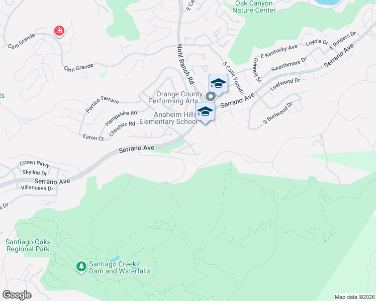 map of restaurants, bars, coffee shops, grocery stores, and more near 8543 Kendra Loop in Orange