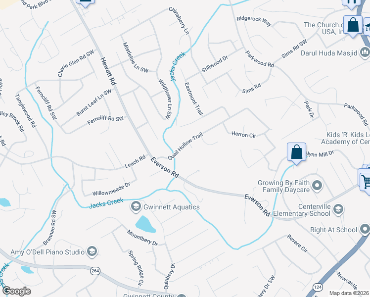 map of restaurants, bars, coffee shops, grocery stores, and more near 3730 Quail Hollow Trail in Snellville