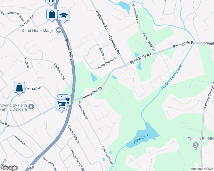 map of restaurants, bars, coffee shops, grocery stores, and more near 3009 Boulder Creek Road in Snellville