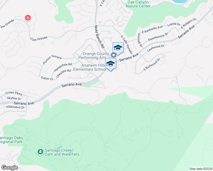 map of restaurants, bars, coffee shops, grocery stores, and more near 8560 Kendra Loop in Orange