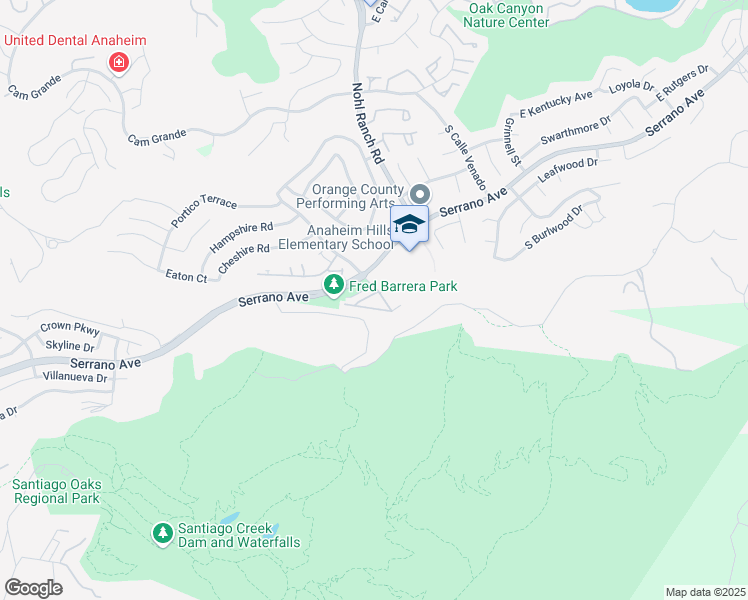 map of restaurants, bars, coffee shops, grocery stores, and more near 8495 Kendra Loop in Orange