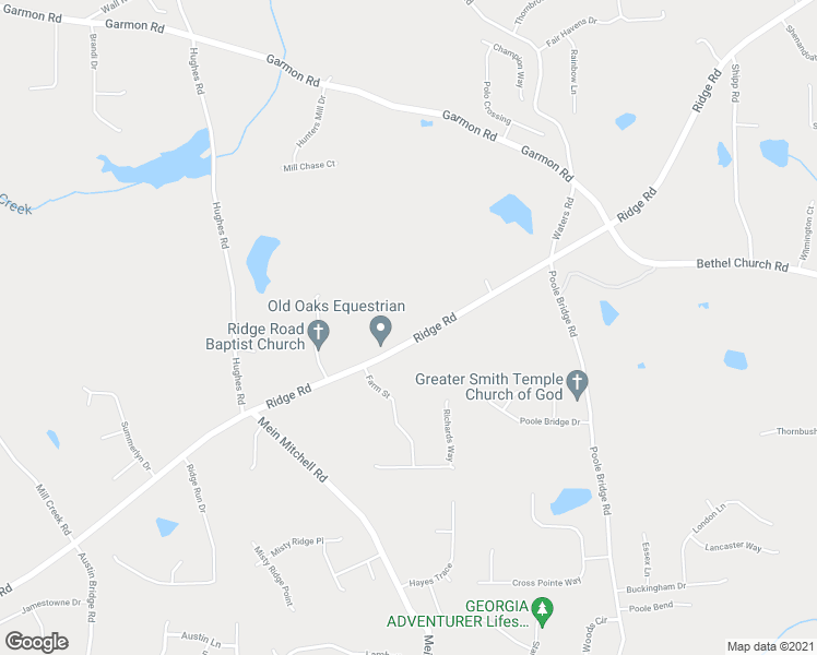 map of restaurants, bars, coffee shops, grocery stores, and more near 6235 Ridge Road in Hiram