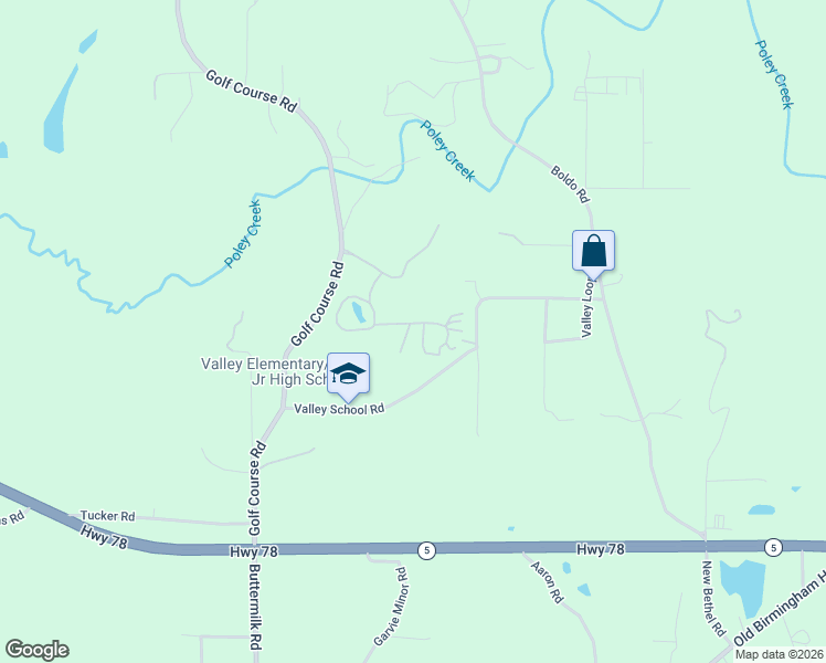 map of restaurants, bars, coffee shops, grocery stores, and more near 250 Valley Dale Drive in Jasper