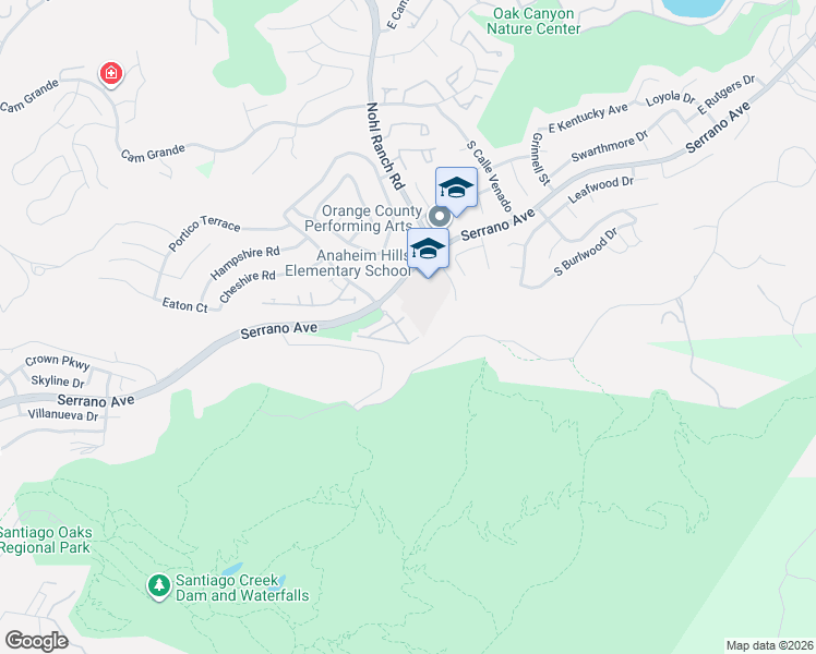 map of restaurants, bars, coffee shops, grocery stores, and more near 8564 Kendra Loop in Orange