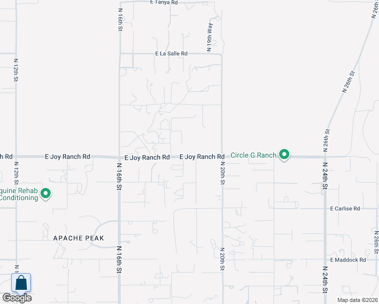map of restaurants, bars, coffee shops, grocery stores, and more near 1815 East Joy Ranch Road in Phoenix