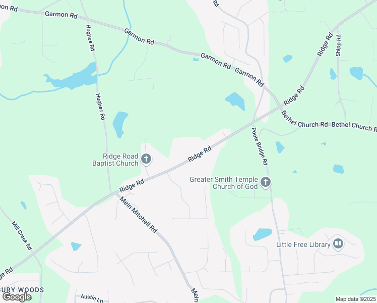 map of restaurants, bars, coffee shops, grocery stores, and more near 6235 Ridge Road in Hiram
