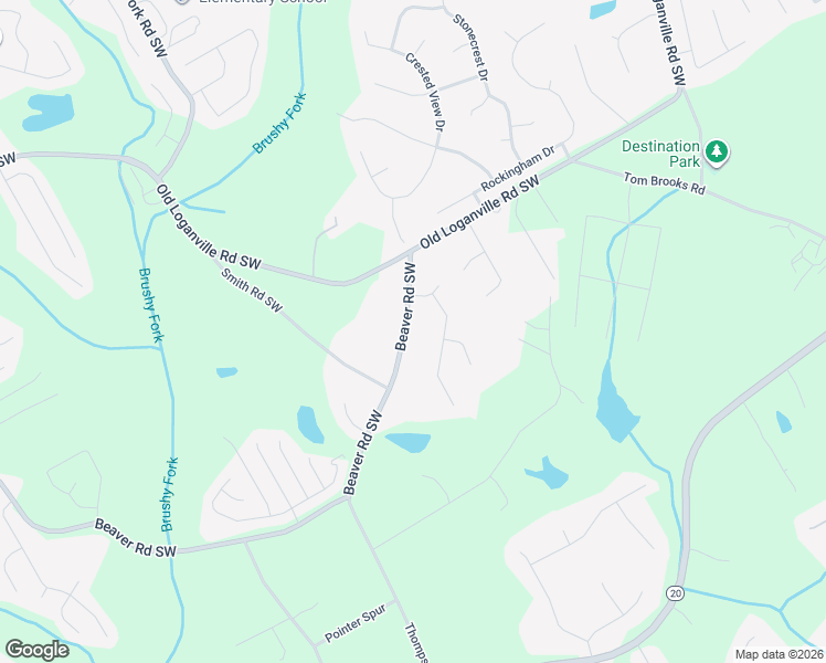 map of restaurants, bars, coffee shops, grocery stores, and more near 4785 Beaver Road Southwest in Loganville