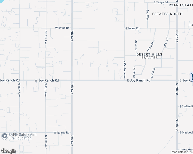 map of restaurants, bars, coffee shops, grocery stores, and more near 308 West Joy Ranch Road in Phoenix