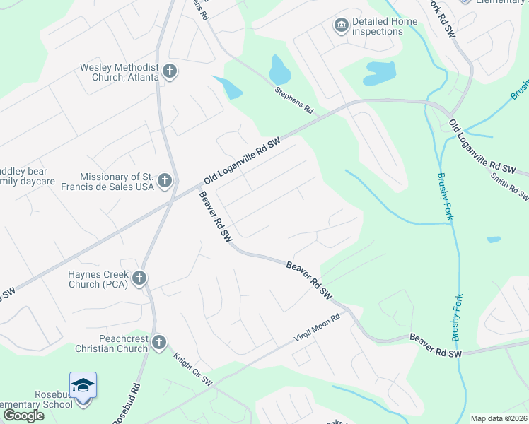 map of restaurants, bars, coffee shops, grocery stores, and more near 1430 Juniper Springs TR Southwest in Loganville