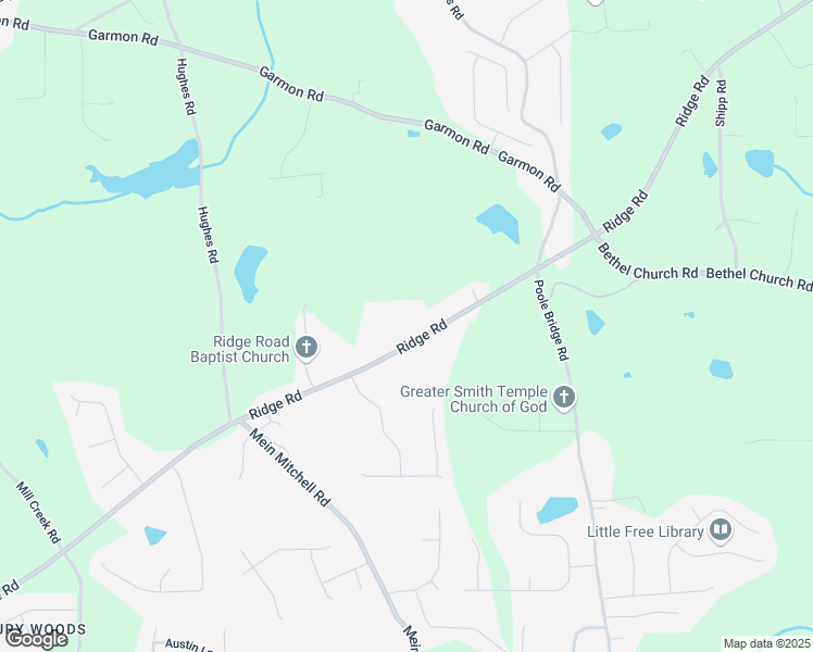 map of restaurants, bars, coffee shops, grocery stores, and more near 6238 Ridge Road in Hiram