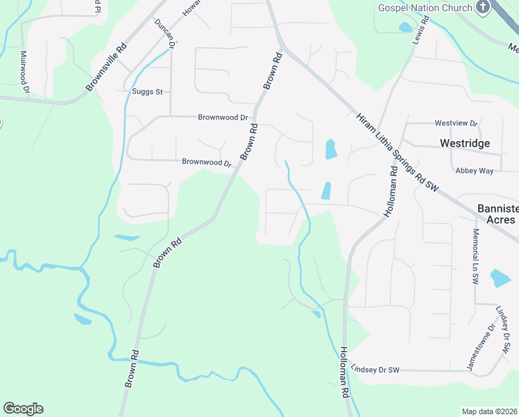 map of restaurants, bars, coffee shops, grocery stores, and more near 5232 Rosetrace Terrace Southwest in Powder Springs