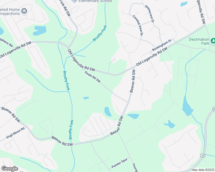 map of restaurants, bars, coffee shops, grocery stores, and more near 4220 Smith Road Southwest in Loganville