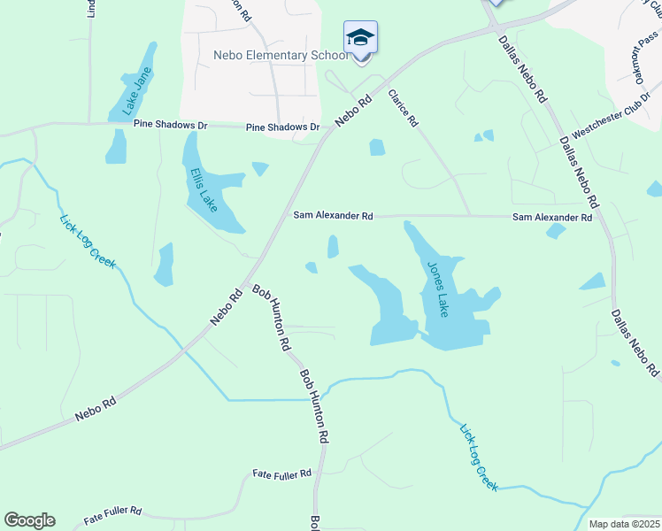 map of restaurants, bars, coffee shops, grocery stores, and more near 96 Sam Alexander Road in Douglasville