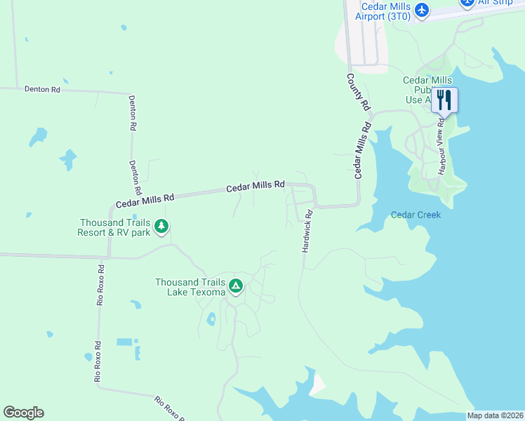 map of restaurants, bars, coffee shops, grocery stores, and more near 1476 Cedar Mills Road in Gordonville