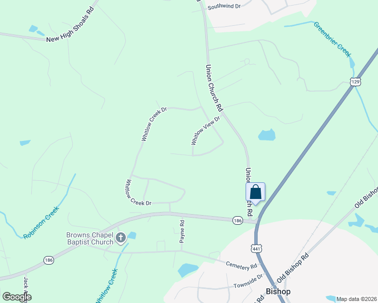 map of restaurants, bars, coffee shops, grocery stores, and more near 2206 Whitlow View Drive in Bishop