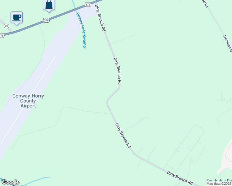 map of restaurants, bars, coffee shops, grocery stores, and more near 1750 Dirty Branch Road in Conway