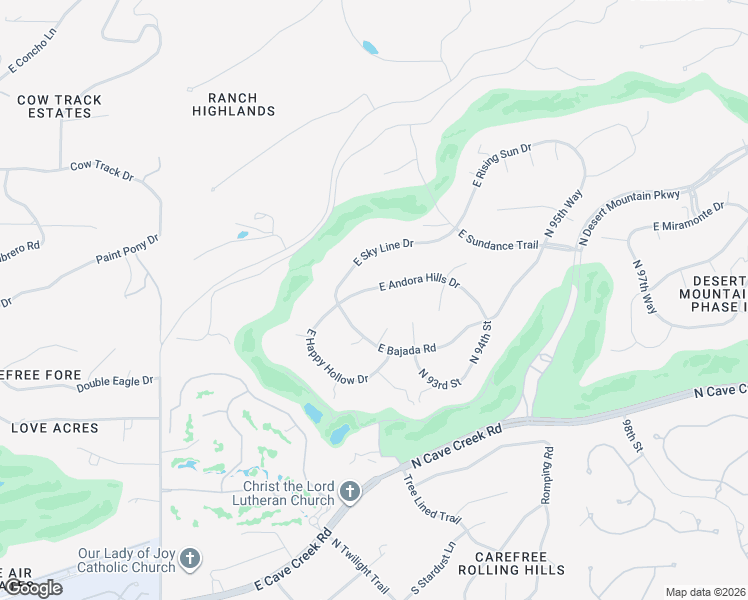 map of restaurants, bars, coffee shops, grocery stores, and more near 9207 East Andora Hills Drive in Scottsdale