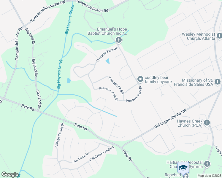 map of restaurants, bars, coffee shops, grocery stores, and more near 902 Preserve Park Drive in Loganville