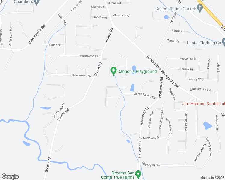 map of restaurants, bars, coffee shops, grocery stores, and more near 5214 Rosetrace Terrace Southwest in Powder Springs