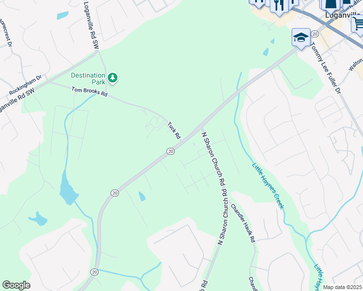 map of restaurants, bars, coffee shops, grocery stores, and more near 780 Conyers Road in Loganville