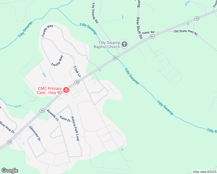 map of restaurants, bars, coffee shops, grocery stores, and more near 636 Belmont Drive in Conway