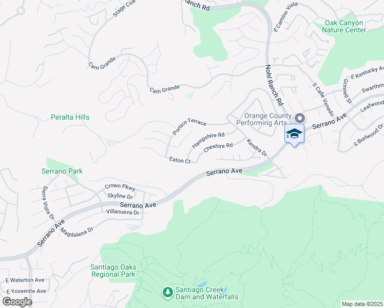 map of restaurants, bars, coffee shops, grocery stores, and more near 7846 Hampshire Road in Orange