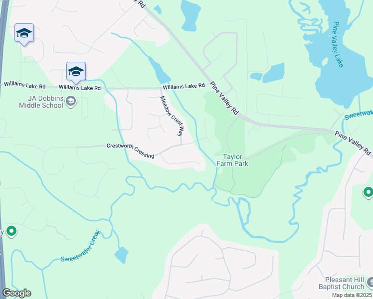 map of restaurants, bars, coffee shops, grocery stores, and more near 111 Crestworth Crossing in Powder Springs