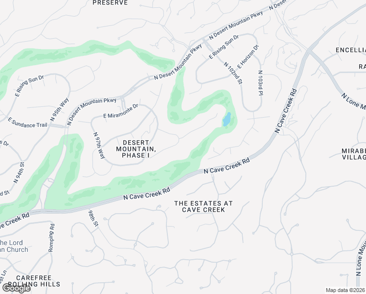 map of restaurants, bars, coffee shops, grocery stores, and more near 10107 East Sundance Trail in Scottsdale