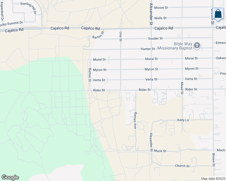 map of restaurants, bars, coffee shops, grocery stores, and more near 20191 Rider Street in Perris