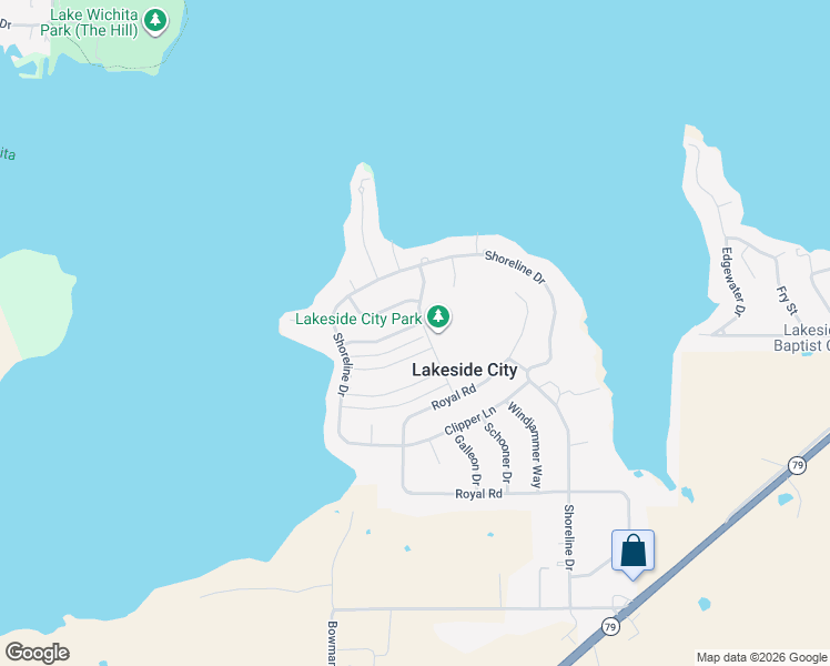 map of restaurants, bars, coffee shops, grocery stores, and more near 301 Seabea Drive in Wichita Falls