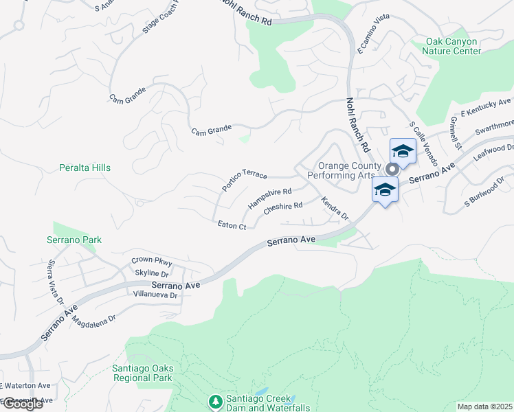 map of restaurants, bars, coffee shops, grocery stores, and more near 7846 Hampshire Road in Orange