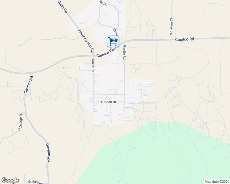 map of restaurants, bars, coffee shops, grocery stores, and more near 19901 Gustin Road in Perris